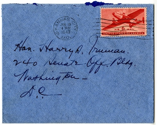 Letter from Bess W. Truman to Harry S. Truman