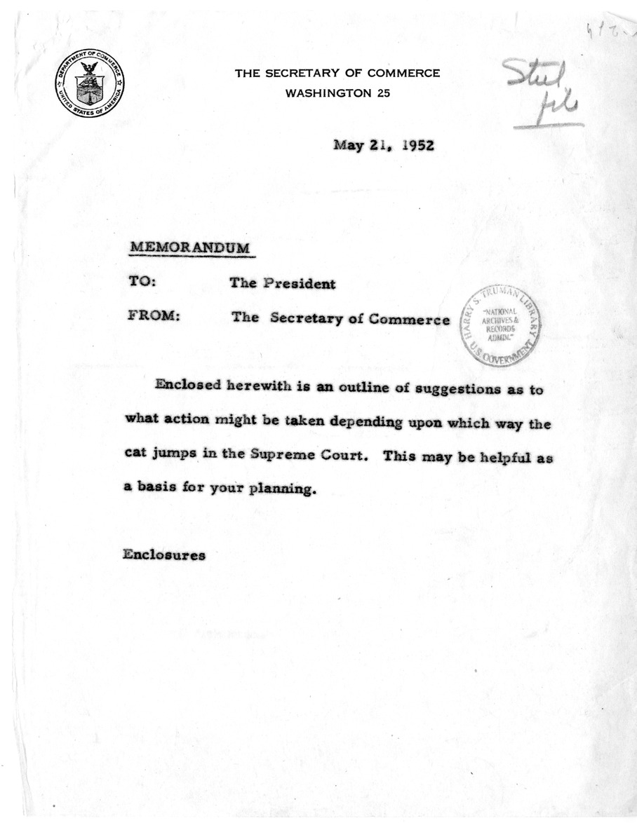 Memorandum from Charles S. Murphy to David Stowe and David Bell, with Attachments