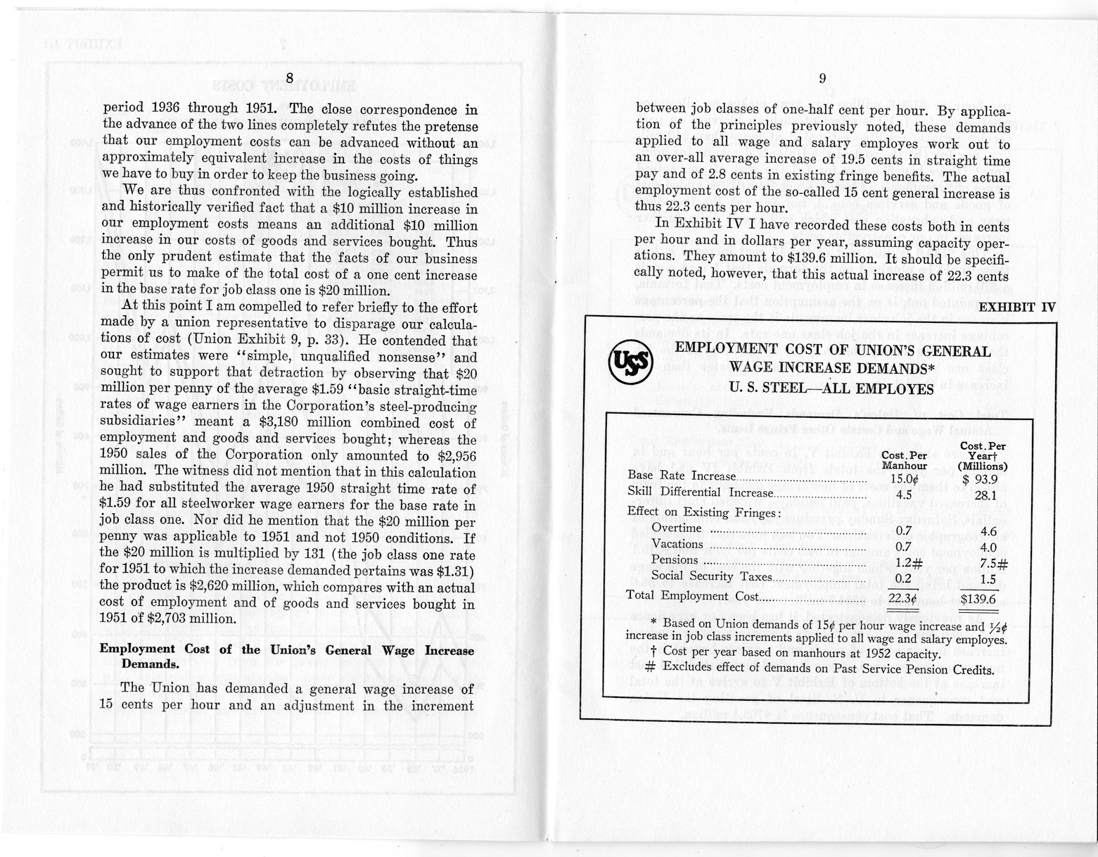 Wage Stabilization Board, Steel Panel, Case Number D-18-C, Statement of R. C. Tyson, Vice President and Comptroller, United States Steel Corporation