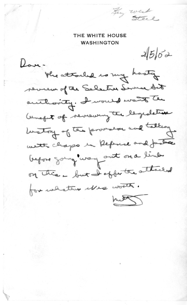 Memorandum from Milton Kayle to David Stowe, with Attachment