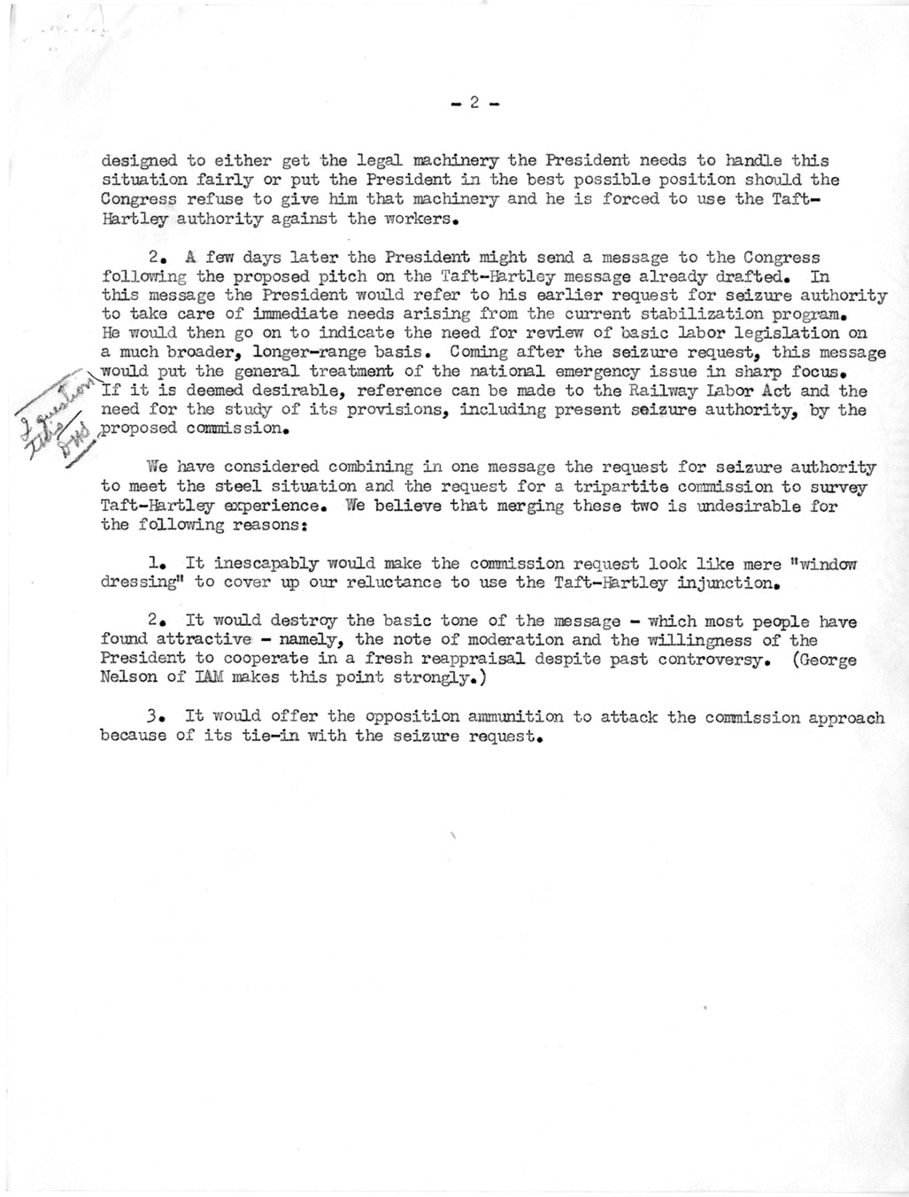 Memorandum from Harold L. Enarson and Milton P. Kayle to David Stowe