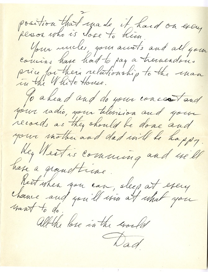 Letter from Harry S. Truman to Margaret Truman