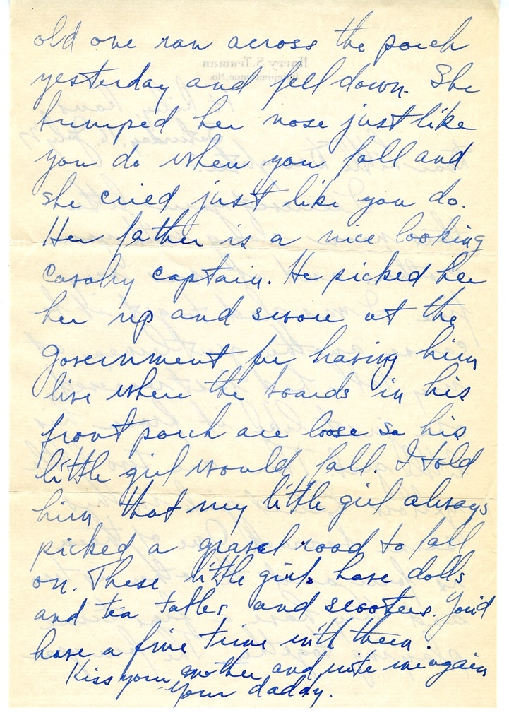 Letter from Harry S. Truman to Margaret Truman