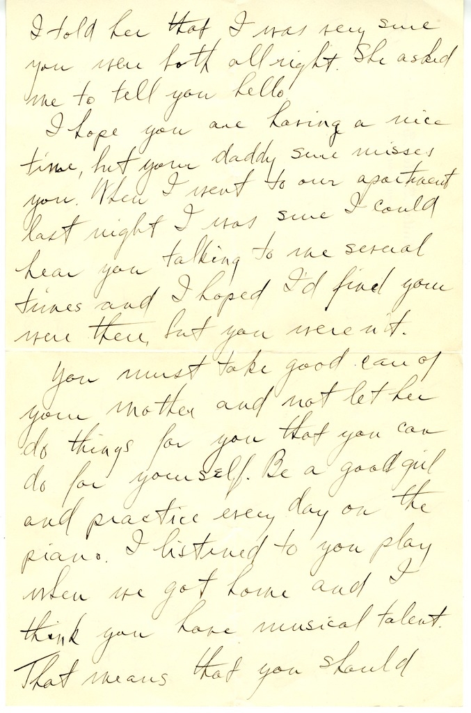 Letter from Harry S. Truman to Margaret Truman