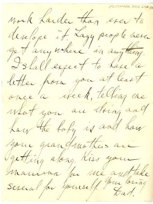 Letter from Harry S. Truman to Margaret Truman