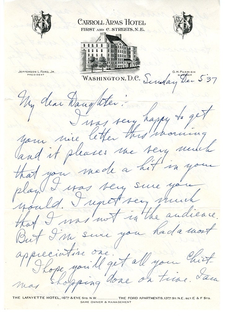 Letter from Harry S. Truman to Margaret Truman