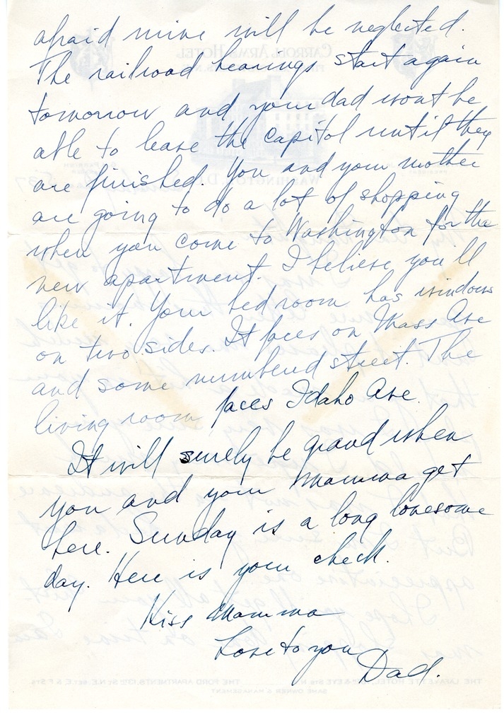 Letter from Harry S. Truman to Margaret Truman