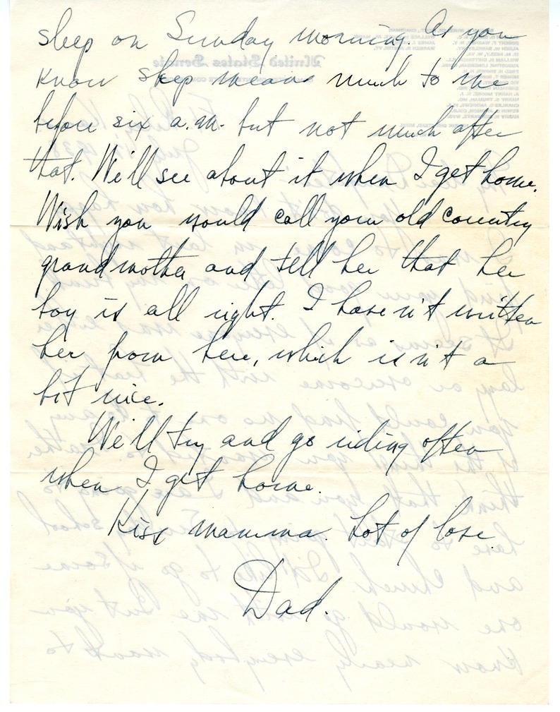 Letter from Harry S. Truman to Margaret Truman