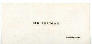 Letter from Harry S. Truman to Margaret Truman