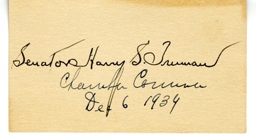 Letter from Harry S. Truman to Margaret Truman