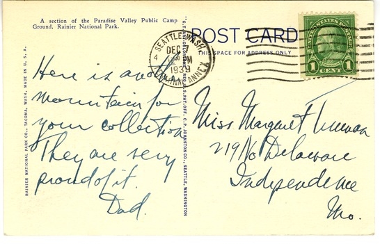 Postcard from Harry S. Truman to Margaret Truman