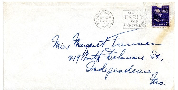 Letter from Harry S. Truman to Margaret Truman