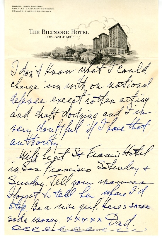 Letter from Harry S. Truman to Margaret Truman