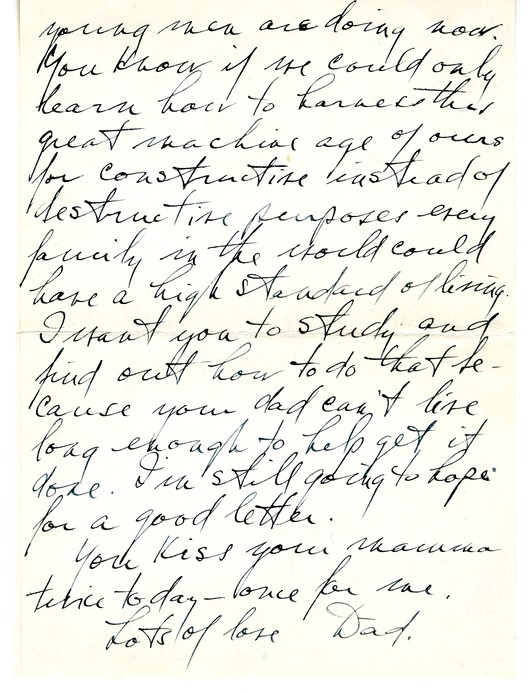 Letter from Harry S. Truman to Margaret Truman