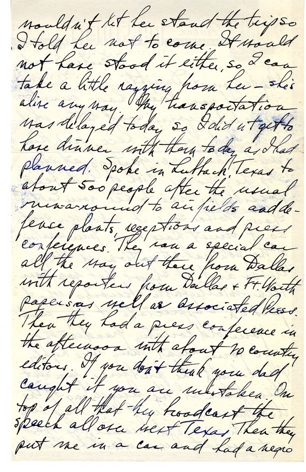 Letter from Harry S. Truman to Margaret Truman