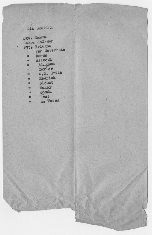 Section Details for Soldiers, Battery D, 129th Field Artillery