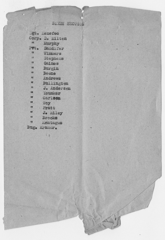 Section Details for Soldiers, Battery D, 129th Field Artillery