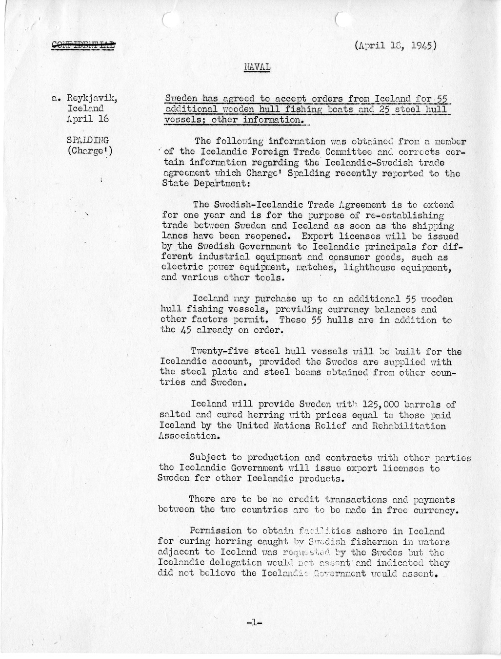 Brief of Telegrams of the Department of State Prepared by Division of Naval Intelligence