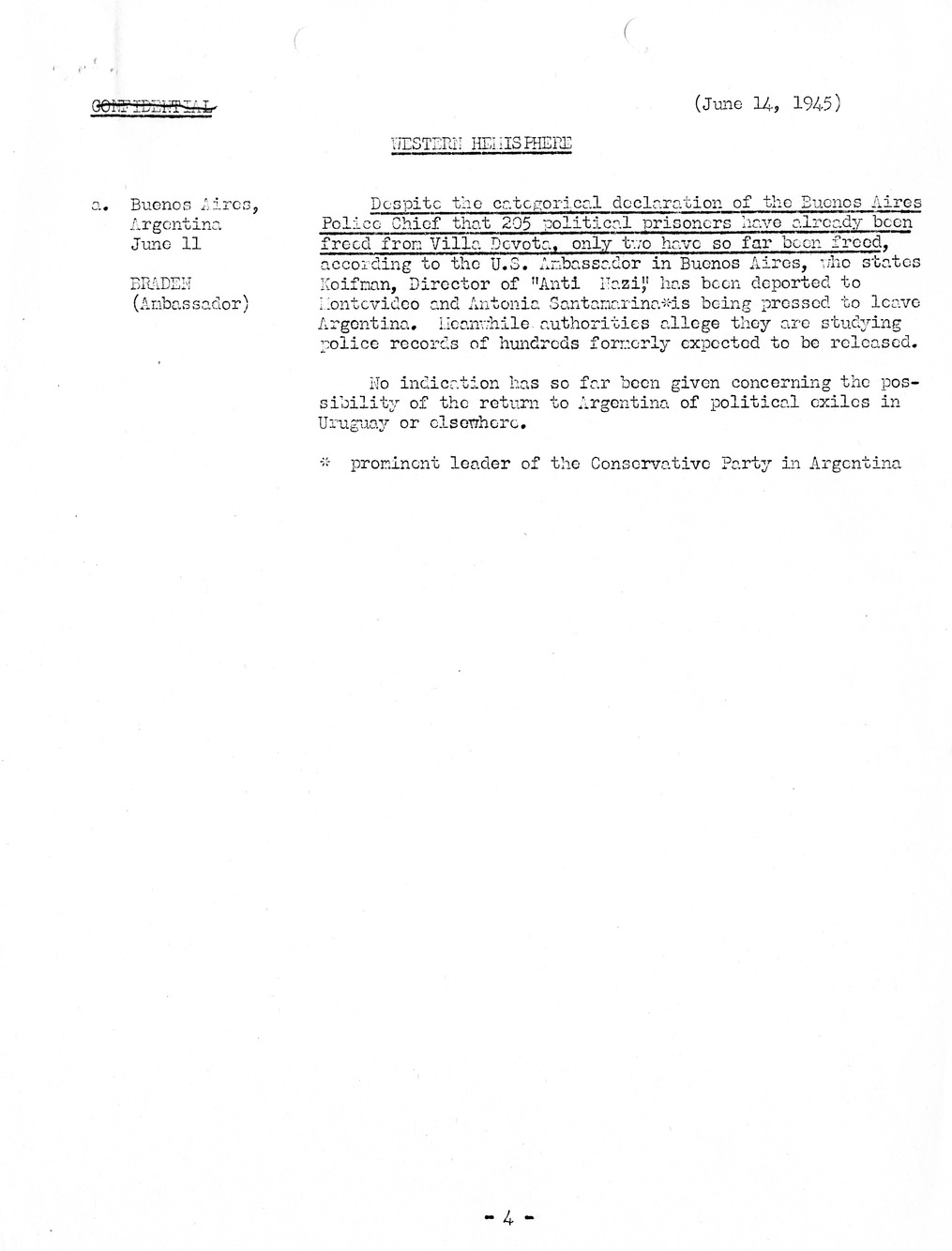 Brief of Telegrams of the Department of State Prepared by Division of Naval Intelligence