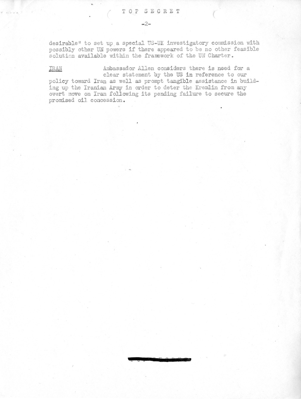 Memorandum, Department of State Summary of Telegrams