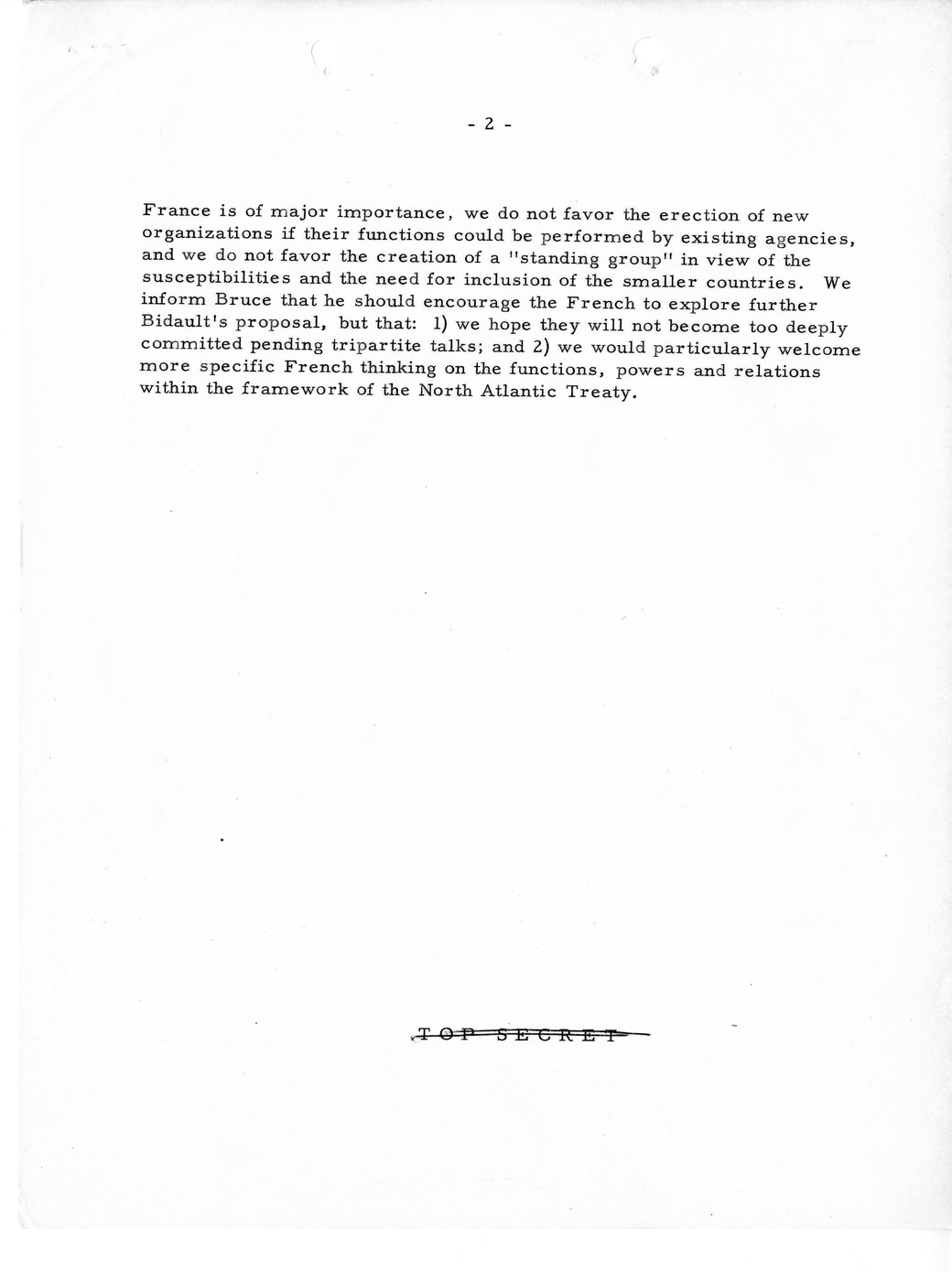 Memorandum, State Department Summary of Telegrams