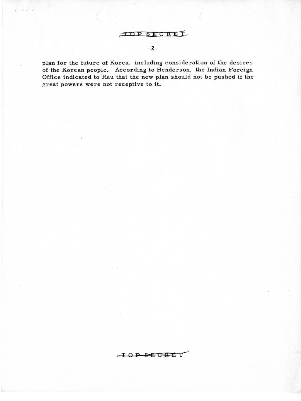 Memorandum, Department of State Summary of Telegrams