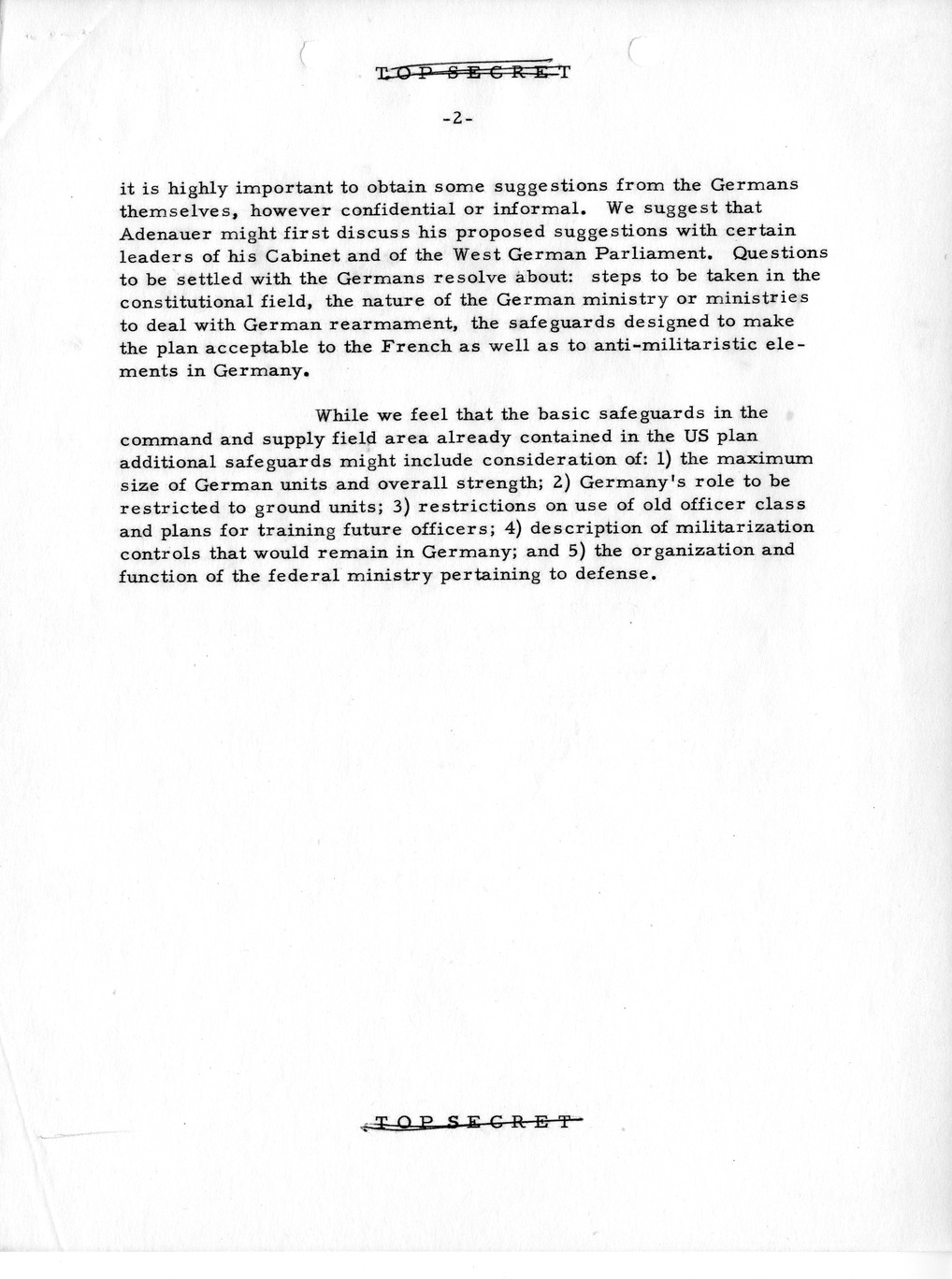 Memorandum, Department of State Summary of Telegrams