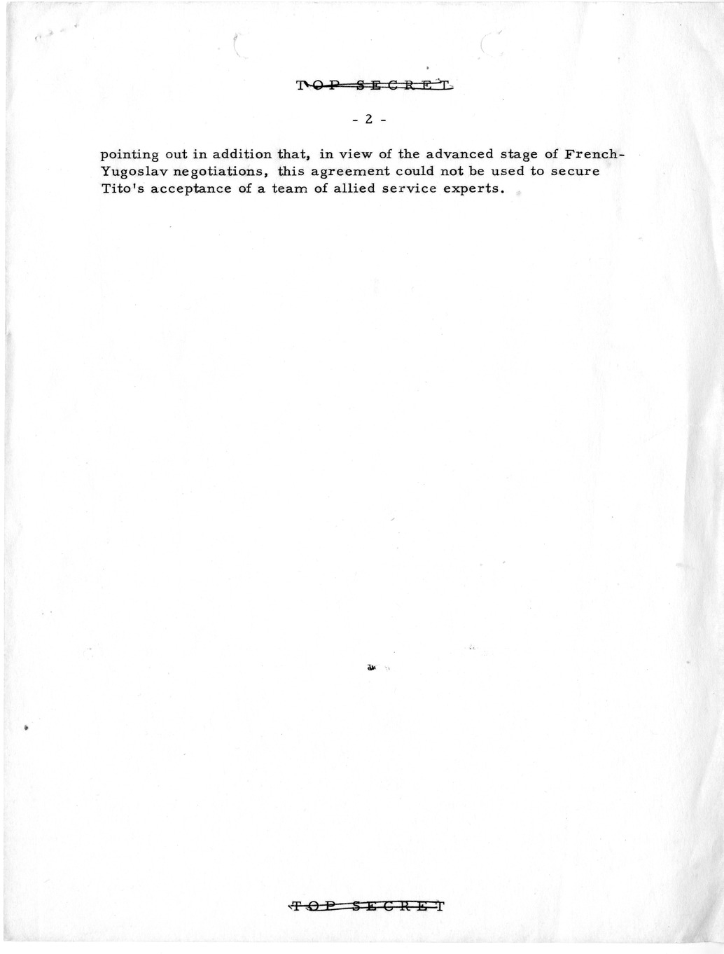 Memorandum, Department of State Summary of Telegrams