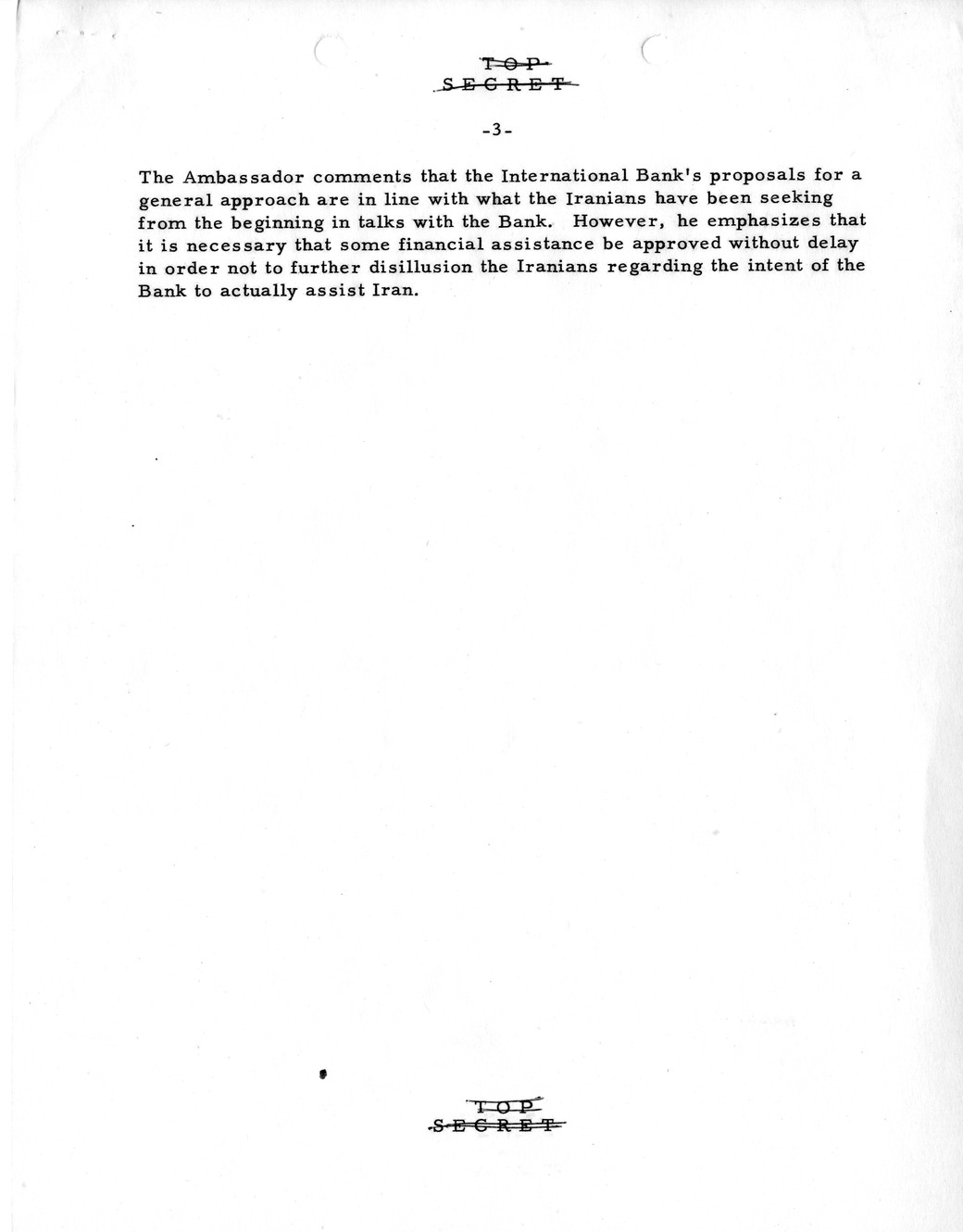 Memorandum, State Department Summary of Telegrams