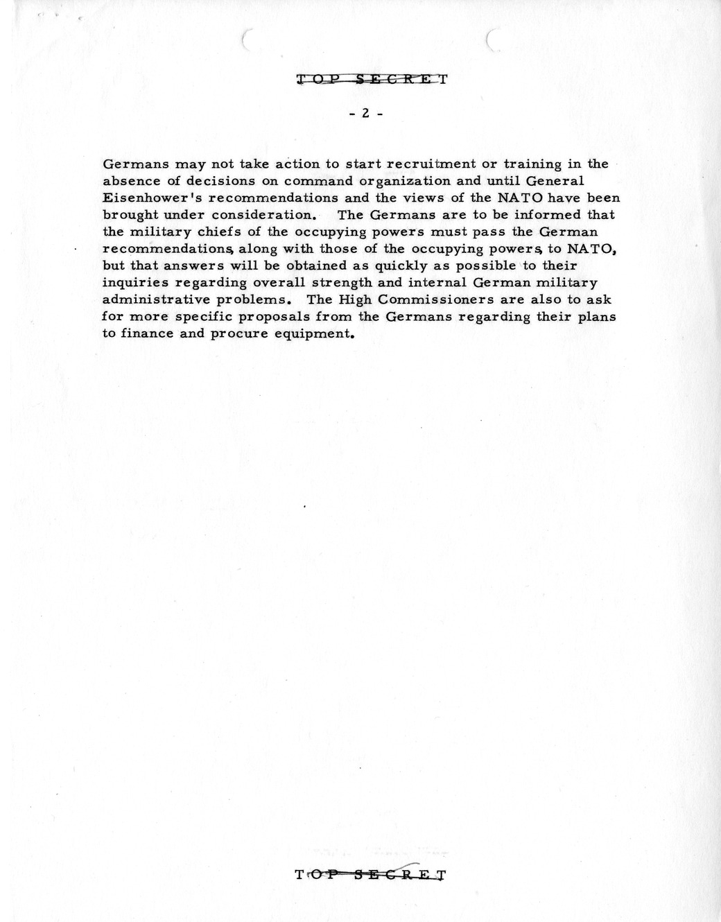 Memorandum, State Department Summary of Telegrams