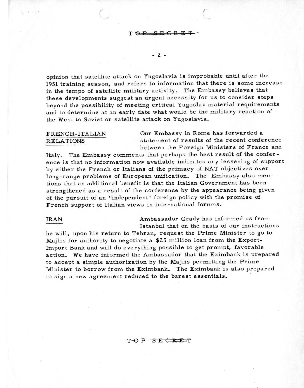 State Department - Summary of Telegrams