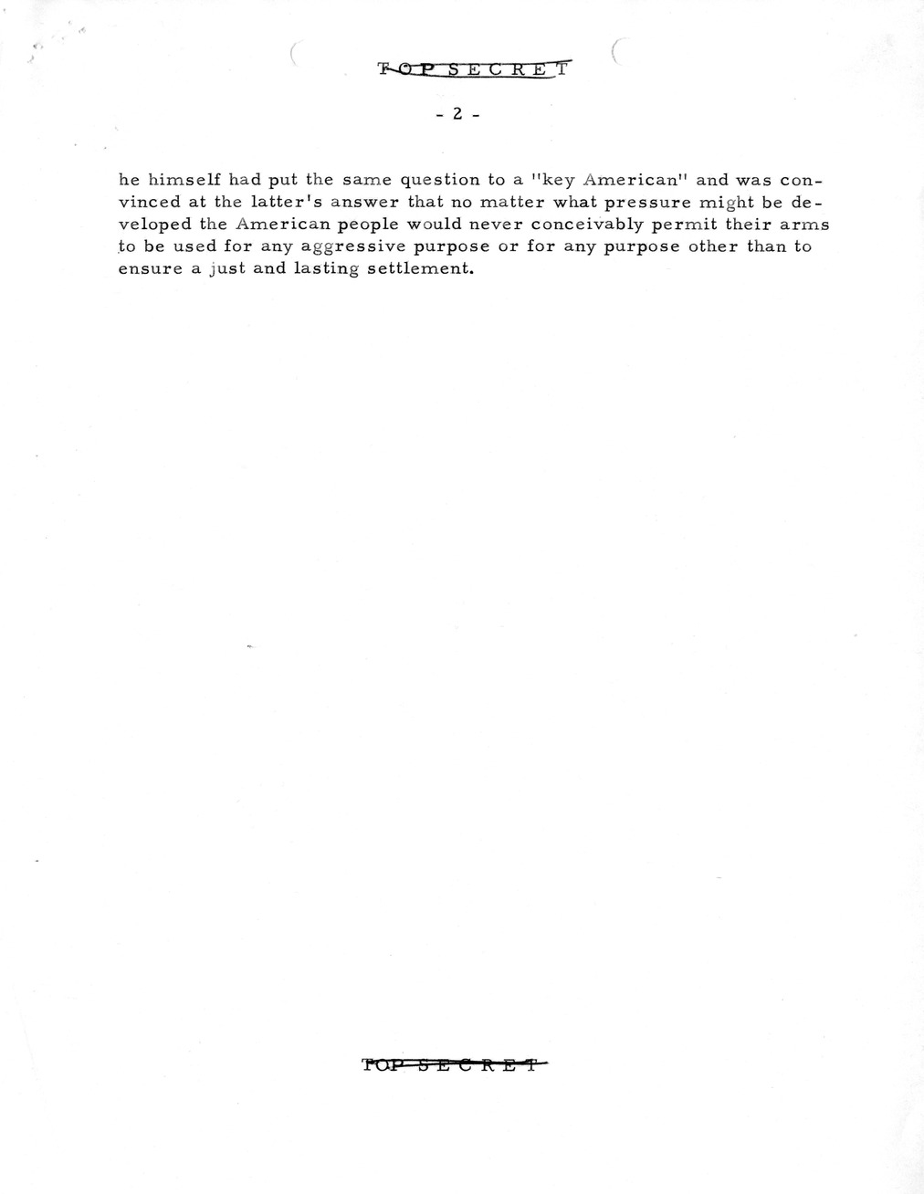 Memorandum, State Department Summary of Telegrams