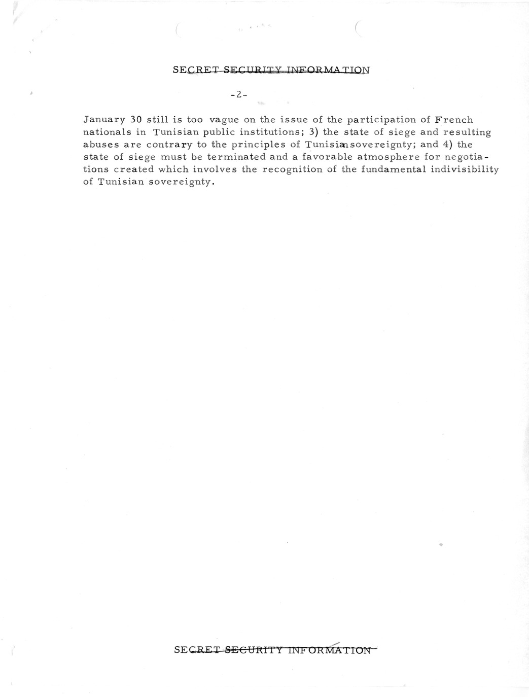 Memorandum, State Department Summary of Telegrams