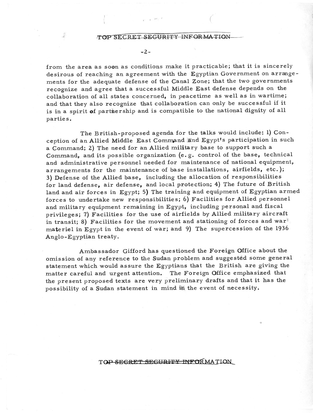 Memorandum, State Department Summary of Telegrams