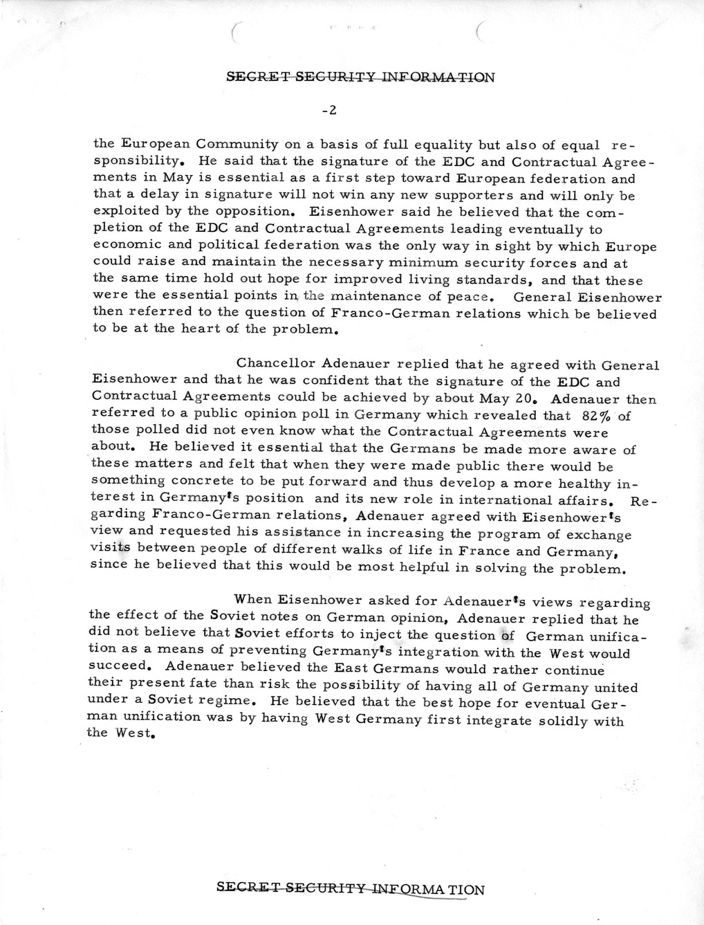 Memorandum, State Department Summary of Telegrams