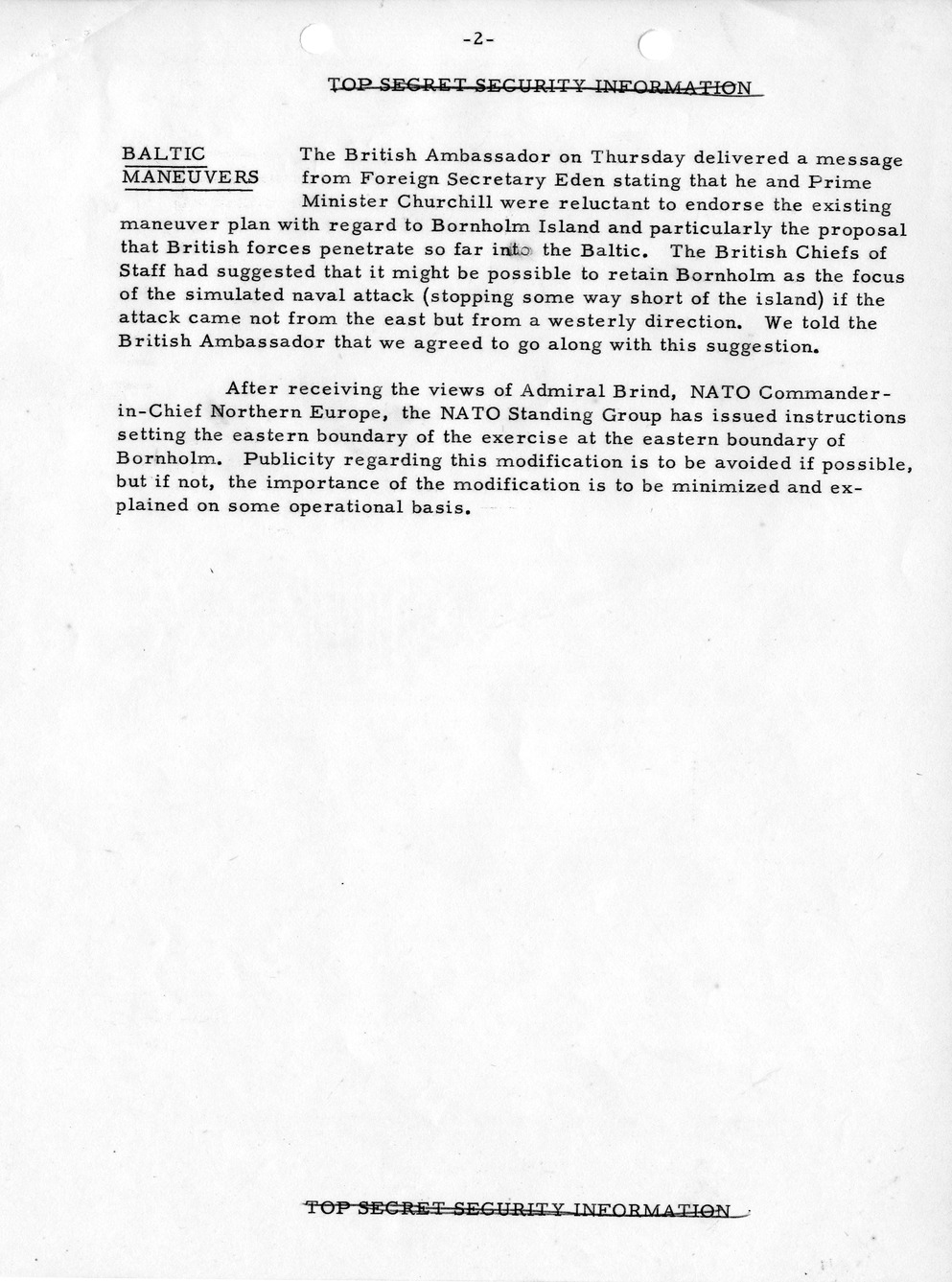 Memorandum, State Department Summary of Telegrams