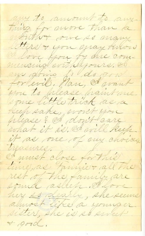 Letter from Mary Martha Truman to Nancy Bentley