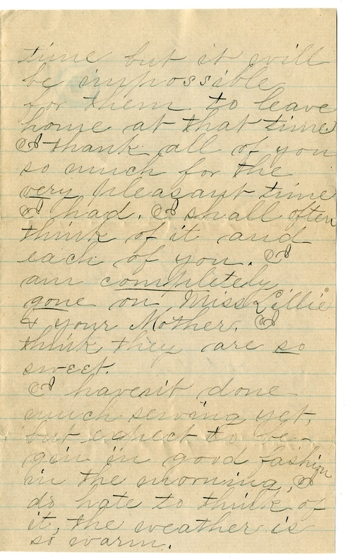 Letter from Mary Martha Truman to Nancy Bentley