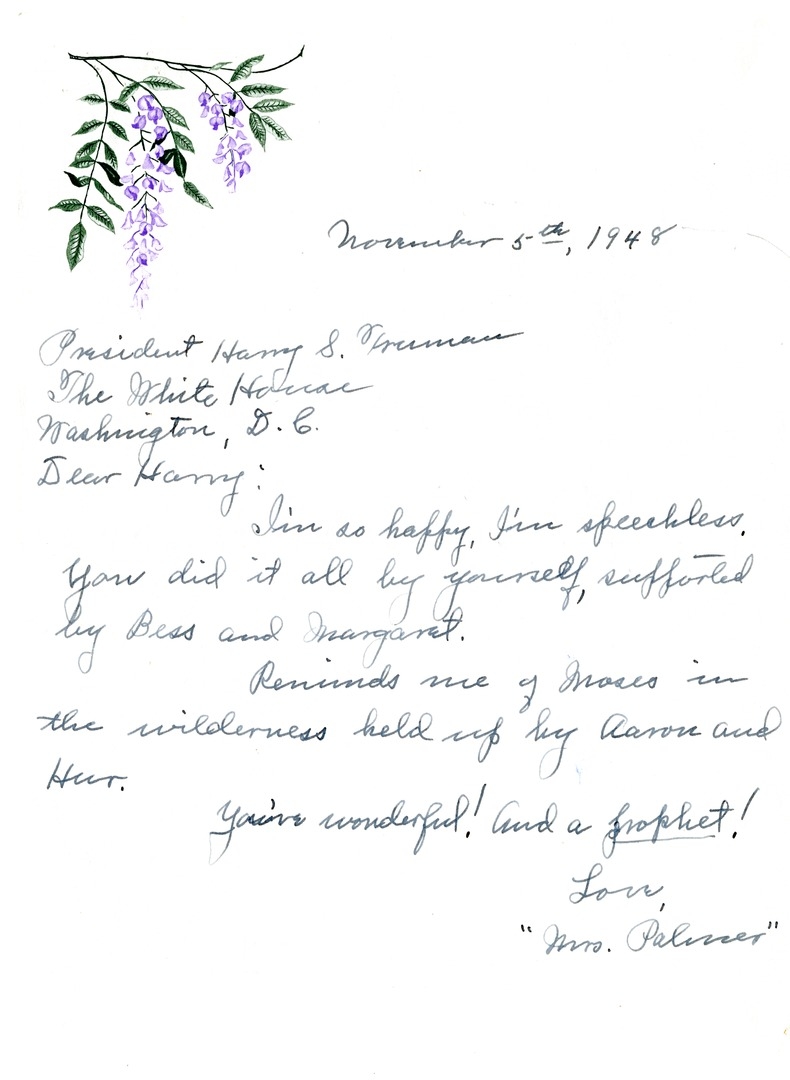 Correspondence Between President Harry S. Truman and Ardelia Palmer