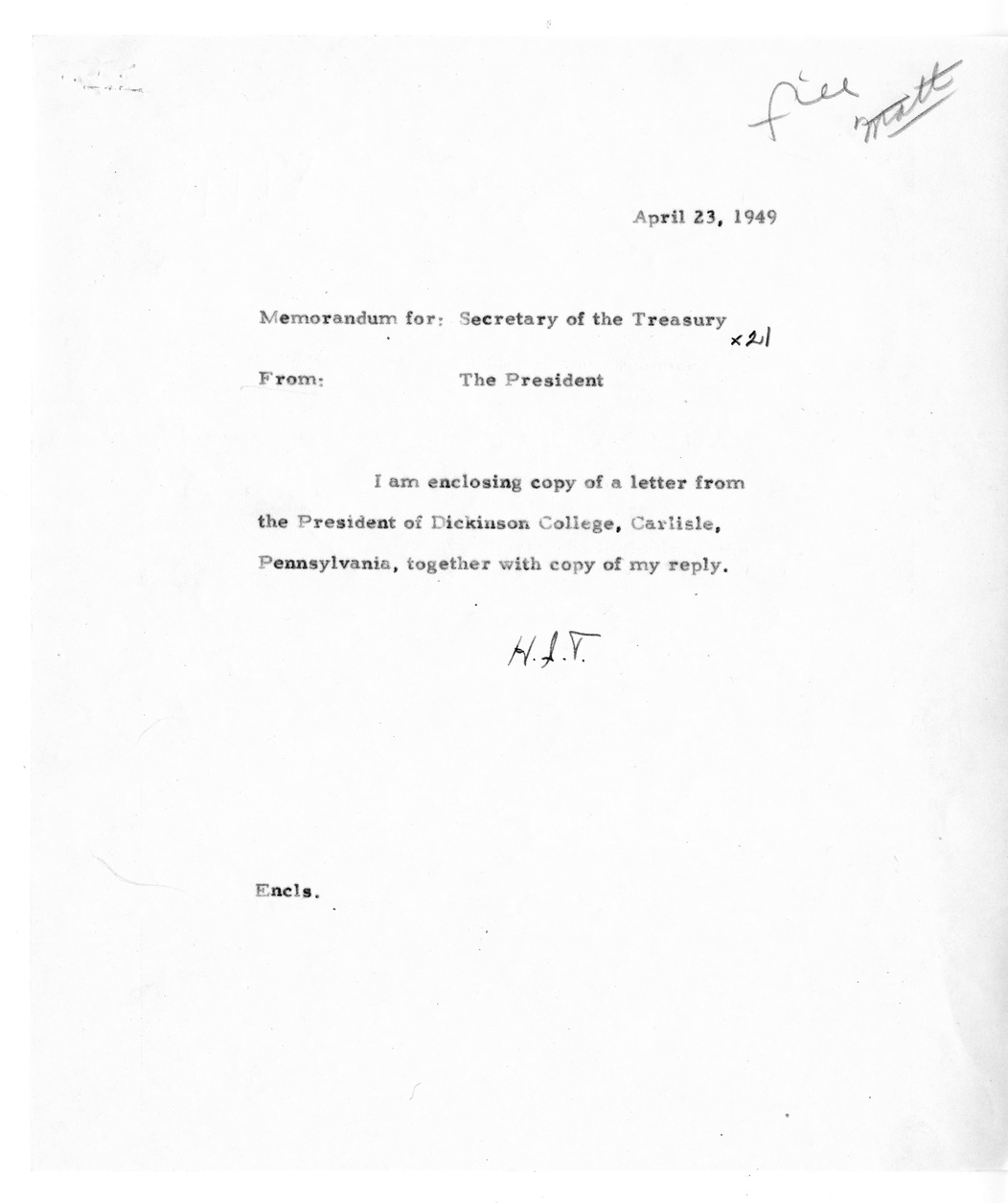 Correspondence Between William W. Edel and President Harry S. Truman