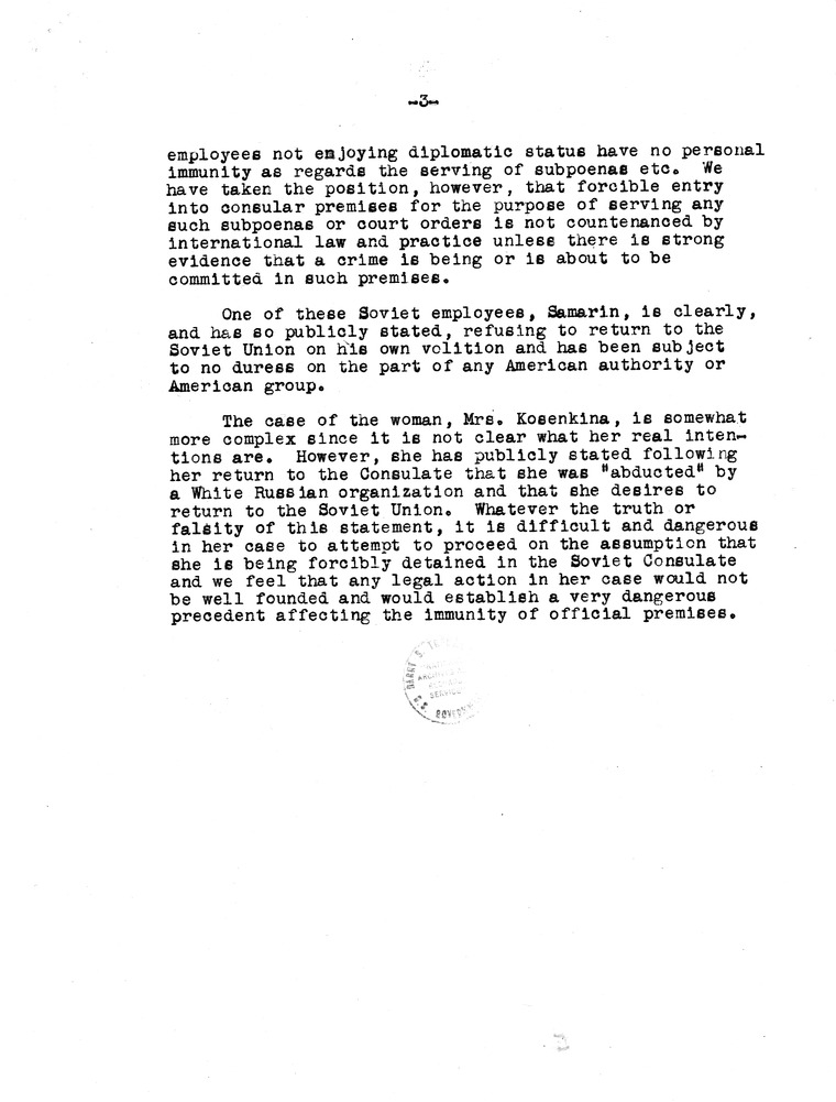 Memorandum, Report on Negotiations with the Soviets