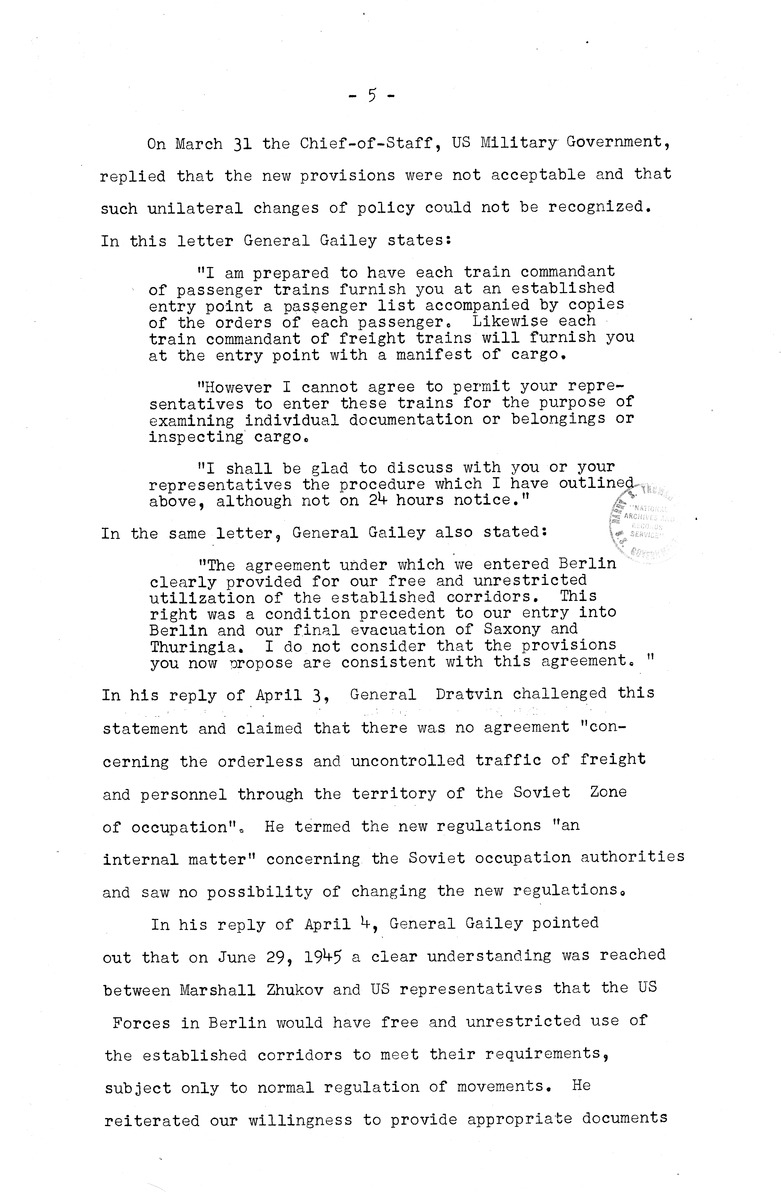 Memorandum from Eben Ayers to President Harry S. Truman, with Attached Report, The Berlin Crisis: Report of the Moscow Discussions, 1948