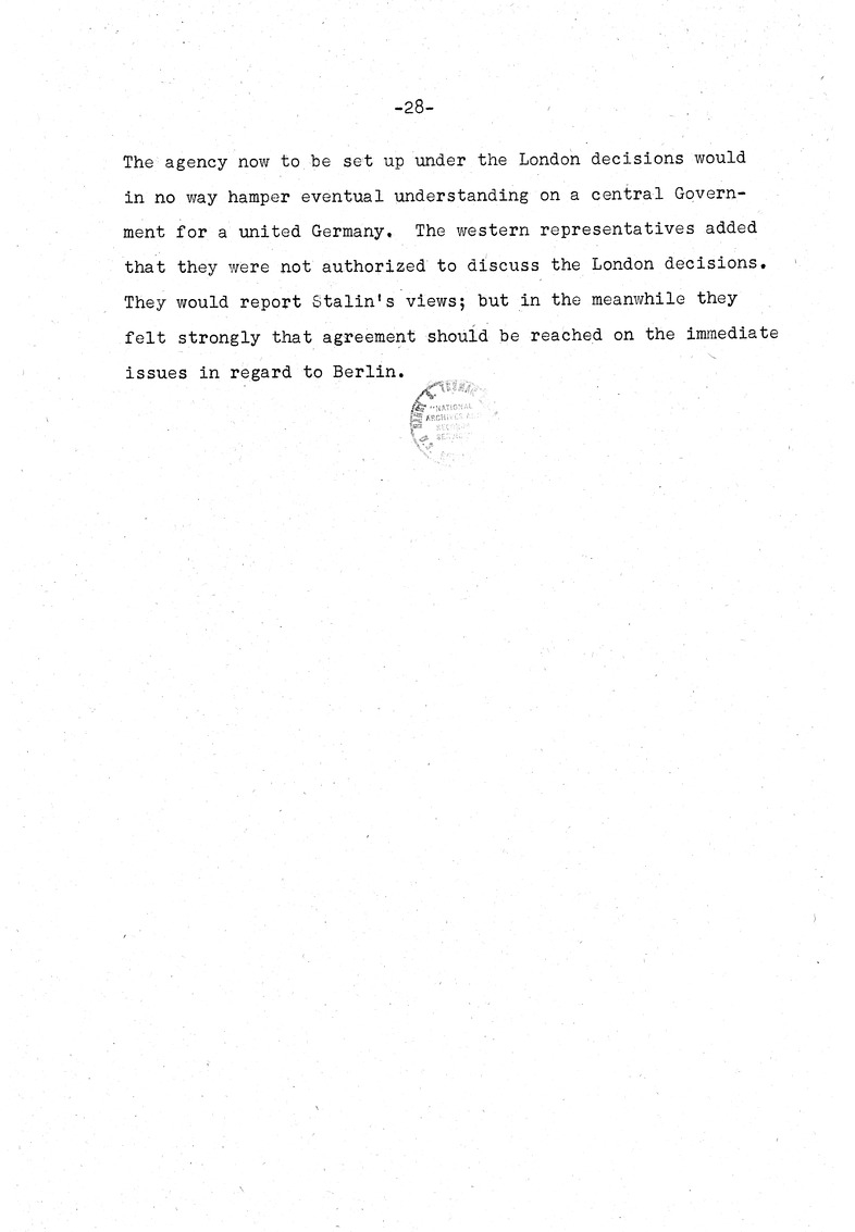 Memorandum from Eben Ayers to President Harry S. Truman, with Attached Report, The Berlin Crisis: Report of the Moscow Discussions, 1948