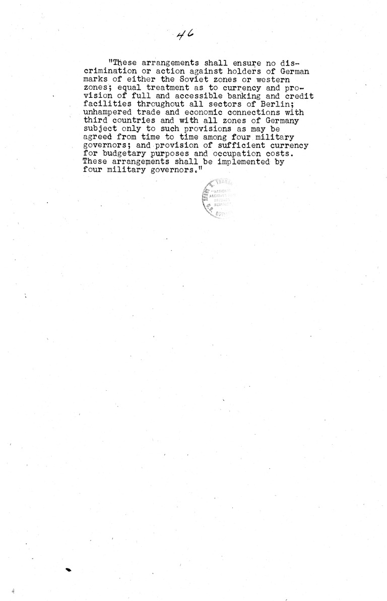 Memorandum from Eben Ayers to President Harry S. Truman, with Attached Report, The Berlin Crisis: Report of the Moscow Discussions, 1948