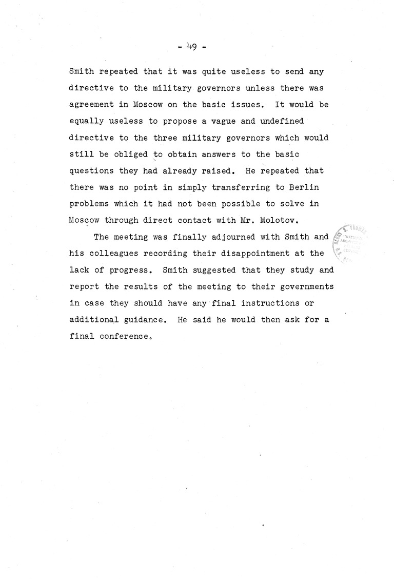 Memorandum from Eben Ayers to President Harry S. Truman, with Attached Report, The Berlin Crisis: Report of the Moscow Discussions, 1948