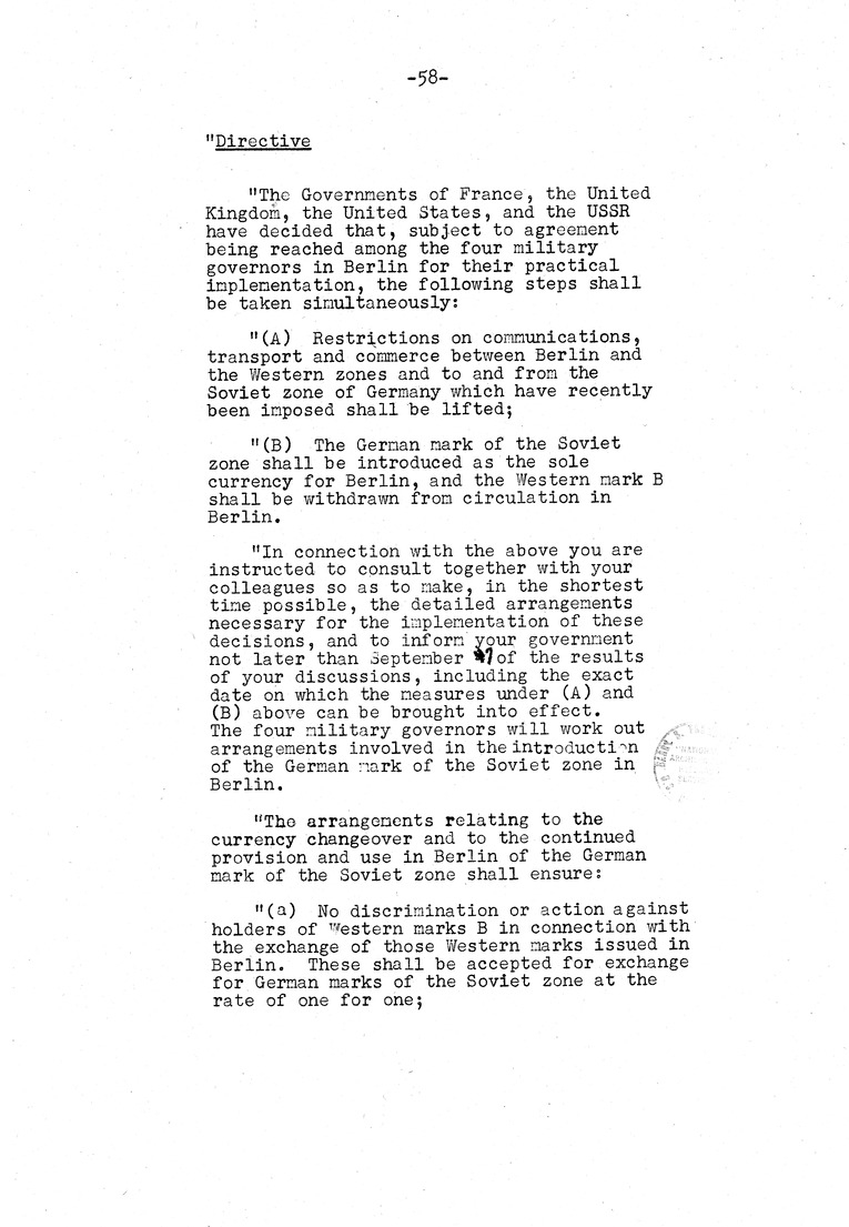 Memorandum from Eben Ayers to President Harry S. Truman, with Attached Report, The Berlin Crisis: Report of the Moscow Discussions, 1948