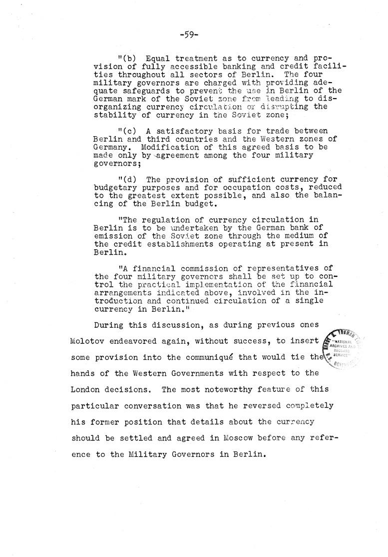 Memorandum from Eben Ayers to President Harry S. Truman, with Attached Report, The Berlin Crisis: Report of the Moscow Discussions, 1948