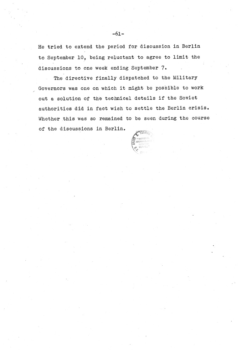 Memorandum from Eben Ayers to President Harry S. Truman, with Attached Report, The Berlin Crisis: Report of the Moscow Discussions, 1948