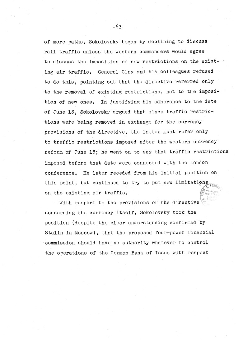 Memorandum from Eben Ayers to President Harry S. Truman, with Attached Report, The Berlin Crisis: Report of the Moscow Discussions, 1948