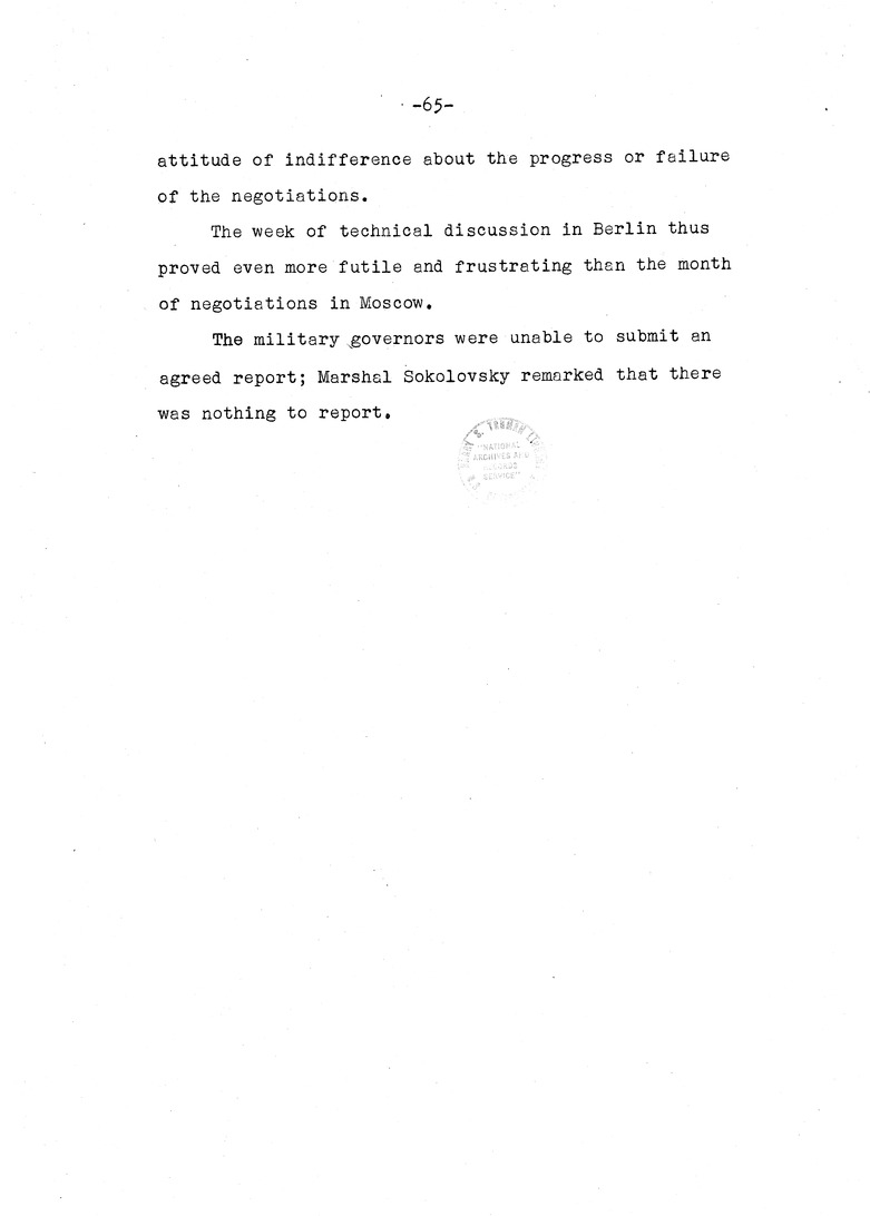 Memorandum from Eben Ayers to President Harry S. Truman, with Attached Report, The Berlin Crisis: Report of the Moscow Discussions, 1948